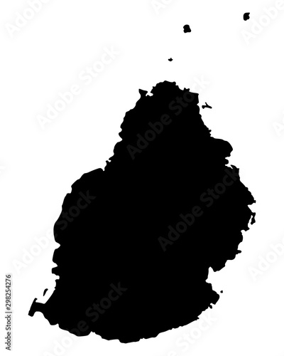 Karte von Mauritius