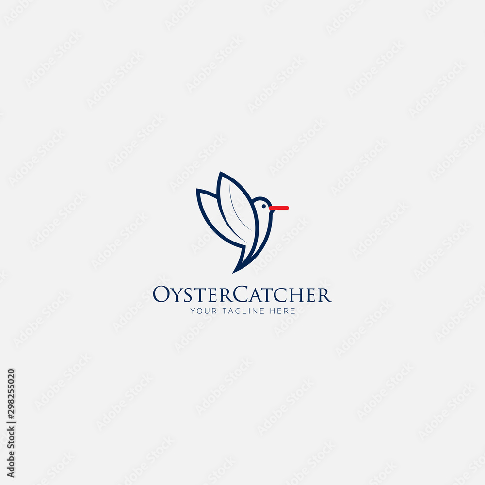 flying bird line art, oyster catchers bird logo flying bird line art, oyster catchers bird logo