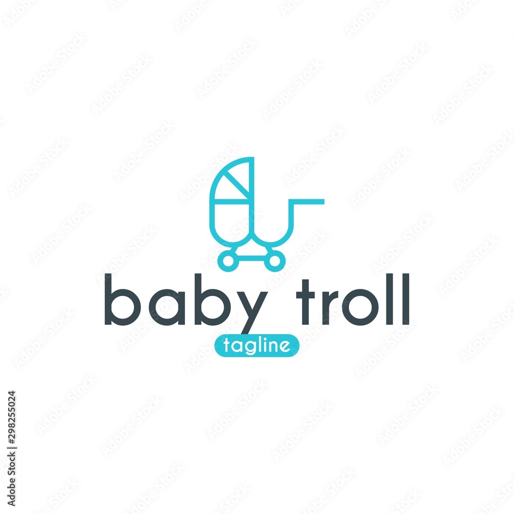 Baby Troll Logo Design vector. Kid Troll Line Icon Design. Modern and Cute Icon Logo Design Art Baby Troll Logo Design vector. Kid Troll Line Icon Design. Modern and Cute Icon Logo Design Art