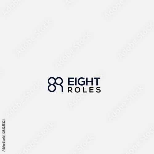 Eight Roles logo football table logo design initial 8 R