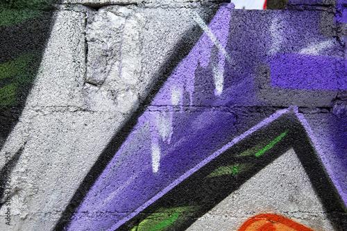 Closeup of a graffiti