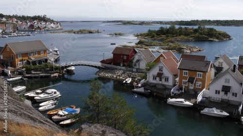 The small village of Gjeving in Tvedestrand, along the southern coast of Norway photo