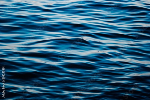 ripples in blue water