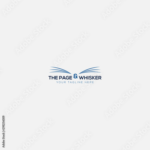 whisker logo design like page the book