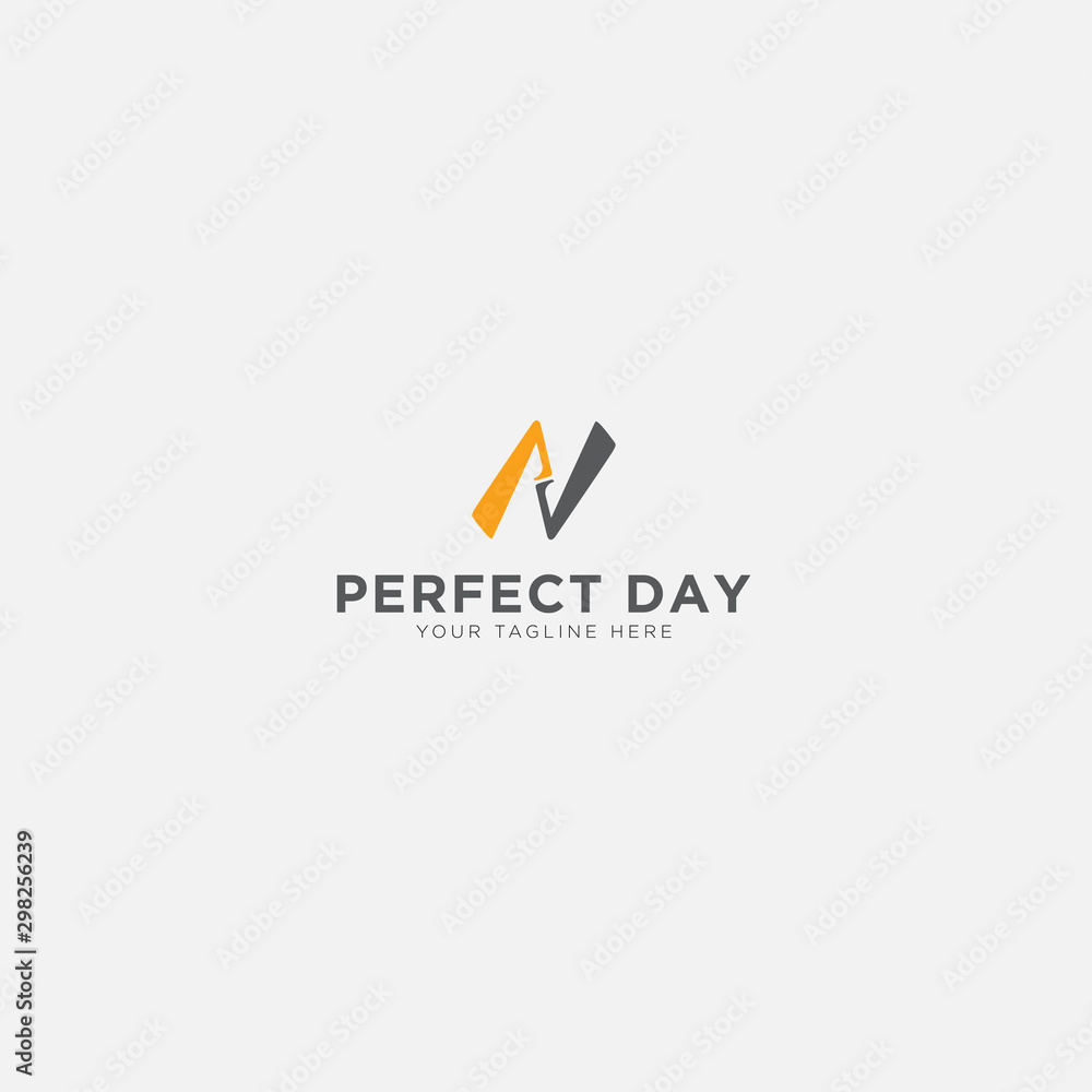 Perfect Day logo with letter P and D logo Perfect Day logo with letter P and D logo