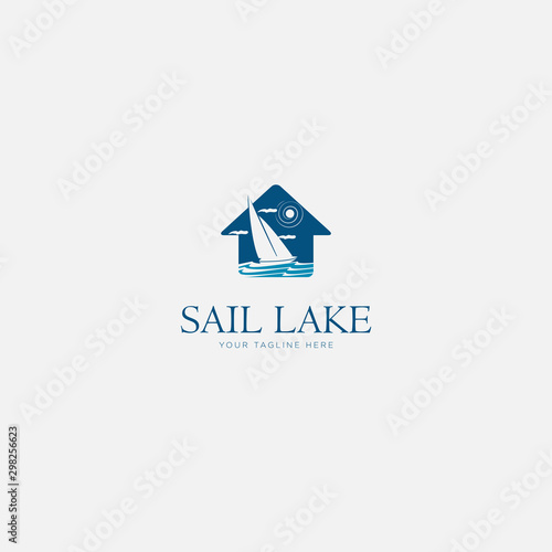 sail lake and home logo designs modern