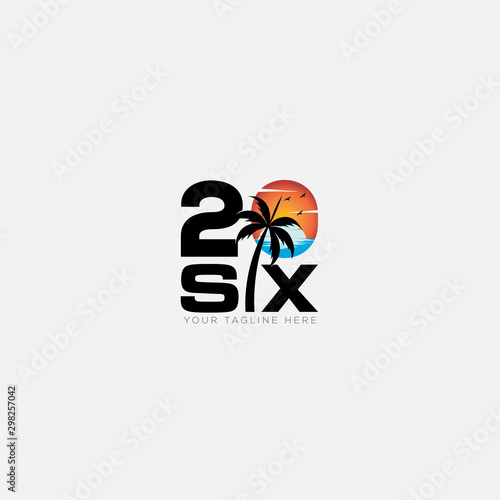 20 six event logo in the beach logo