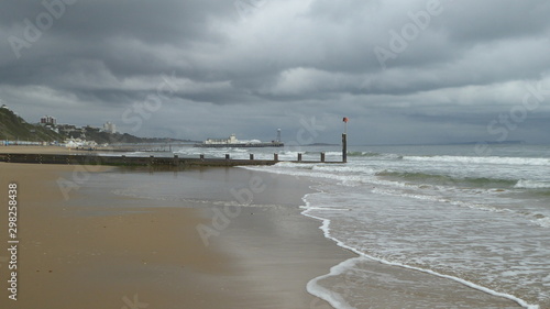 Bournemouth beach  Dorset  England  in the summertime