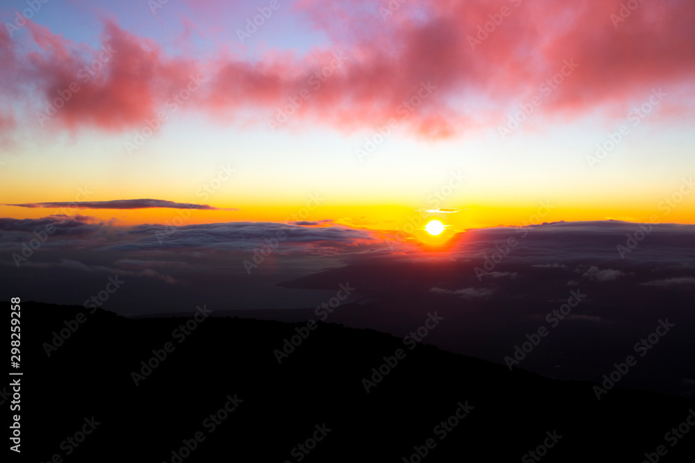 sunset at Haleakala sunset at Haleakala