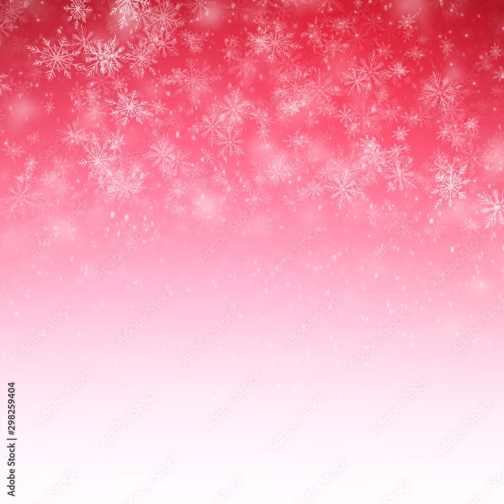 Abstract Background White Snow flake on Red color background Abstract Background White Snow flake on Red color background