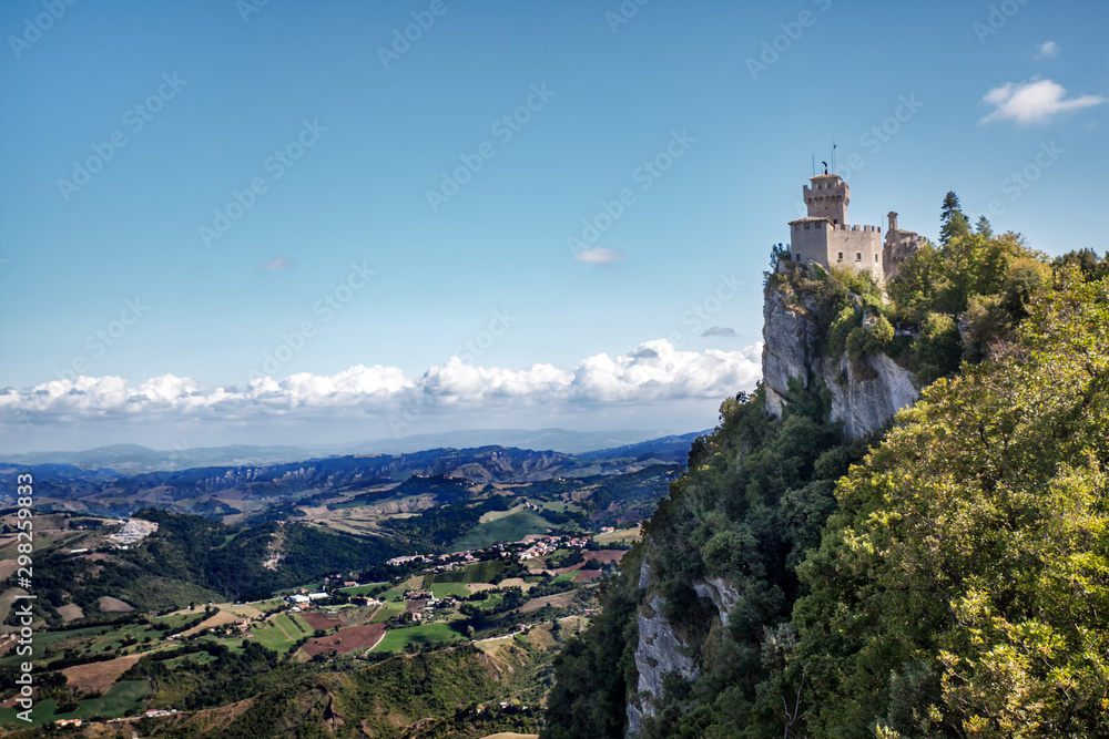 view from san marino to italy