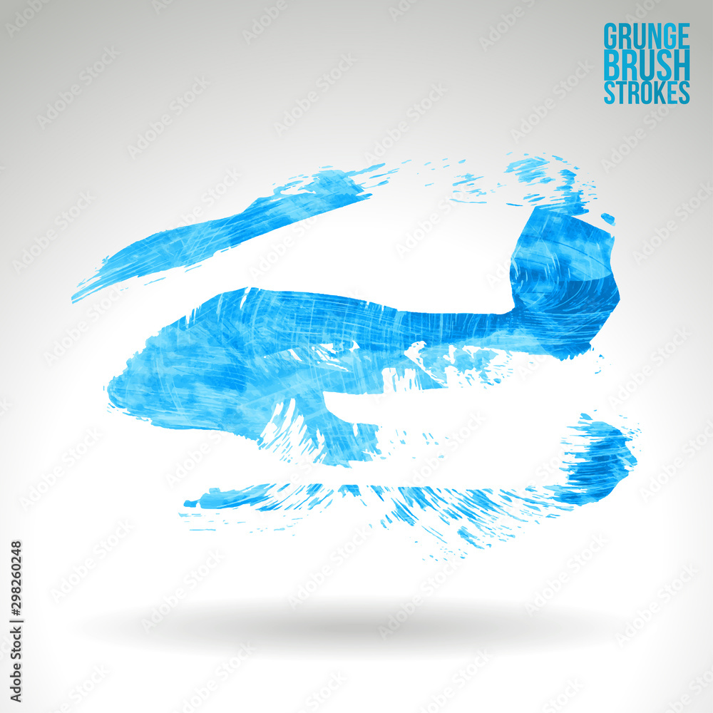 Blue brush stroke and texture. Grunge vector abstract hand - painted element. Underline and border design. Blue brush stroke and texture. Grunge vector abstract hand - painted element. Underline and border design.