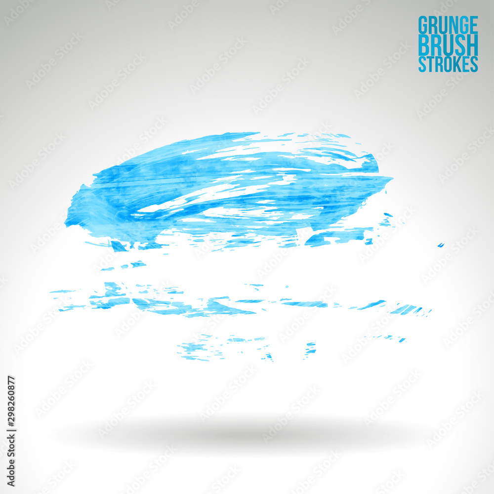 Blue brush stroke and texture. Grunge vector abstract hand - painted element. Underline and border design. Blue brush stroke and texture. Grunge vector abstract hand - painted element. Underline and border design.