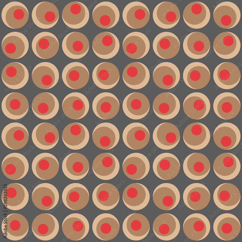 Abstract rounded repeated shapes. Vector seamless pattern. Abstract rounded repeated shapes. Vector seamless pattern.