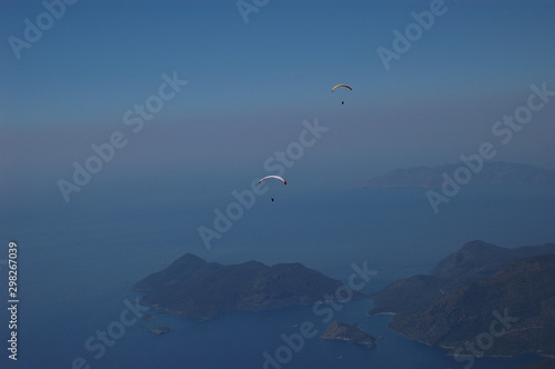 Paragliding from the Babadağ mountain in Ölüdeniz, Turkey