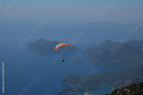 Paragliding from the Babadağ mountain in Ölüdeniz, Turkey