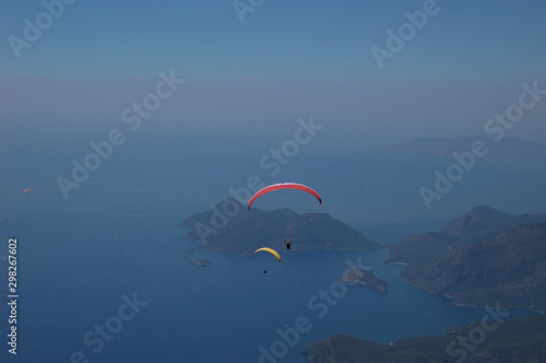 Paragliding from the Babadağ mountain in Ölüdeniz, Turkey