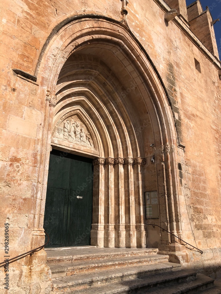 door of Ciutadella cathedral Menorca