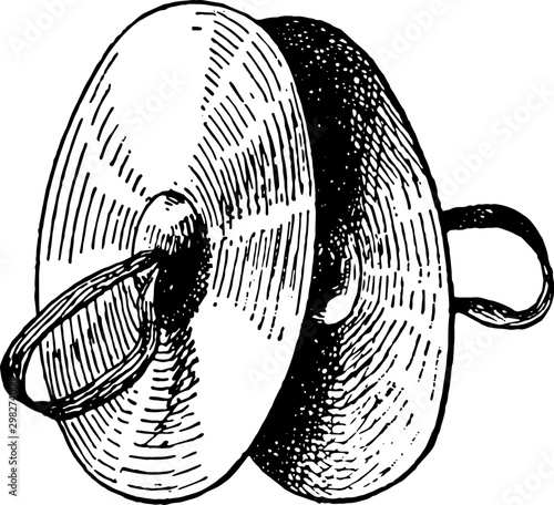Cymbals, vintage illustration.