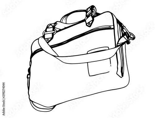 sketch male bag vector on a white background