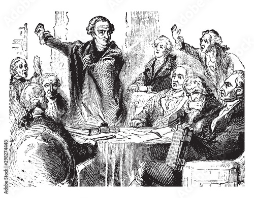 Virginia Assembly, vintage illustration
