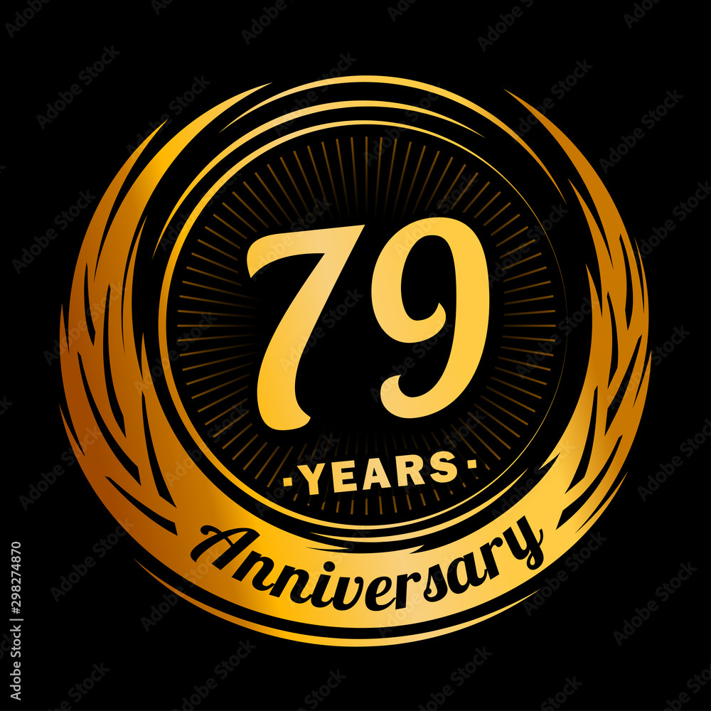 79 years anniversary. Anniversary logo design. Seventy-nine years logo. 79 years anniversary. Anniversary logo design. Seventy-nine years logo.