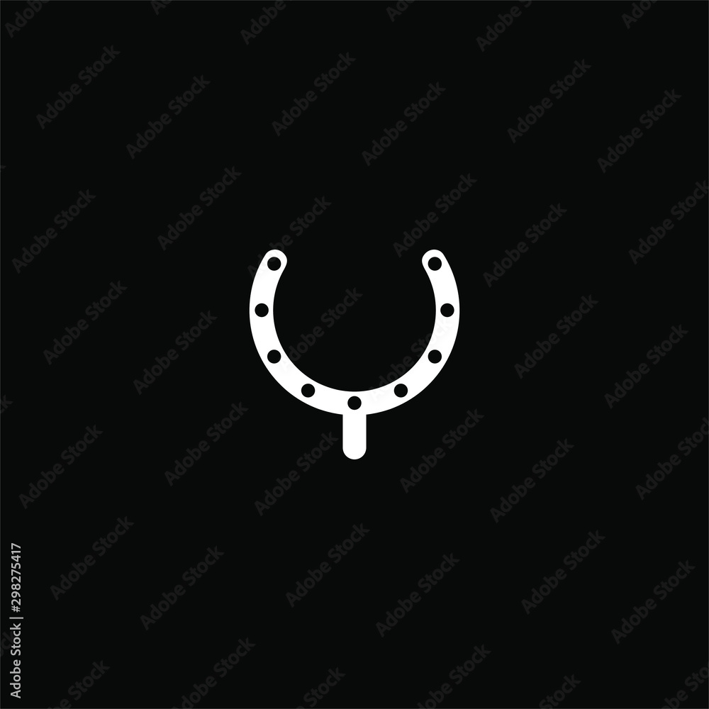 Initial letter Y logo template with modern horsesoe symbol in flat design monogram illustration Initial letter Y logo template with modern horsesoe symbol in flat design monogram illustration