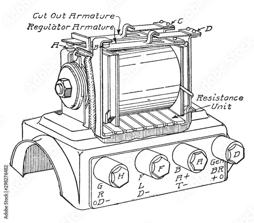 Regulator, vintage illustration.