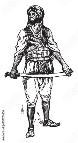 Pirate, vintage illustration