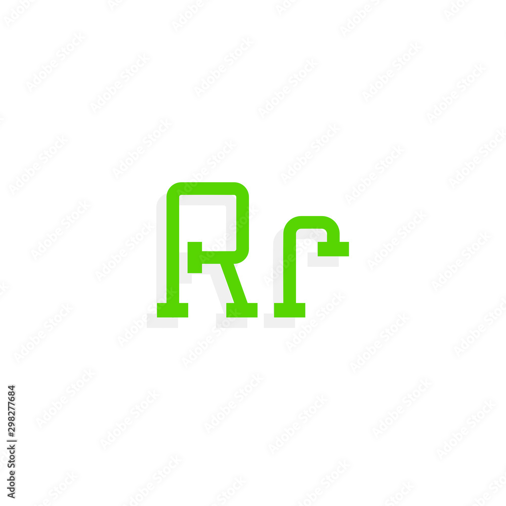 Plumbing Pipe Vector Letter R Plumbing Pipe Vector Letter R