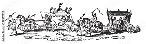 State Carriage, vintage illustration.