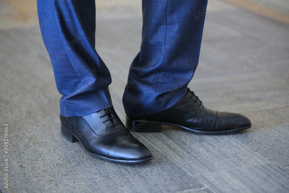 Businessman black leather shoes Businessman black leather shoes