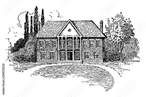 House of Burgesses vintage illustration photo