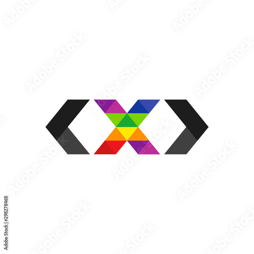Vector Logo Letter Developer Logo X