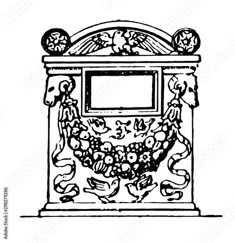 Urn vintage illustration.