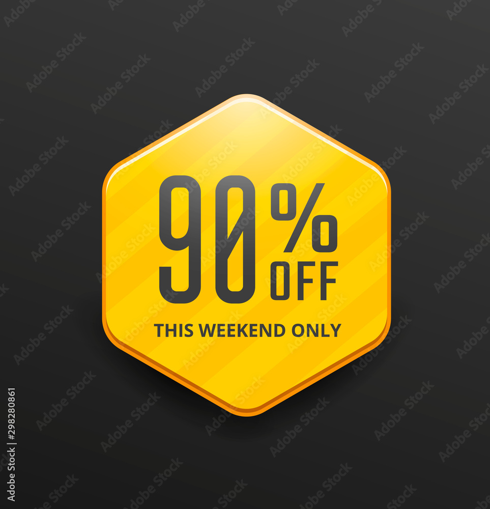 Yellow sale label. Discount banner Yellow sale label. Discount banner