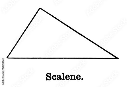 Scalene Triangle vintage illustration.