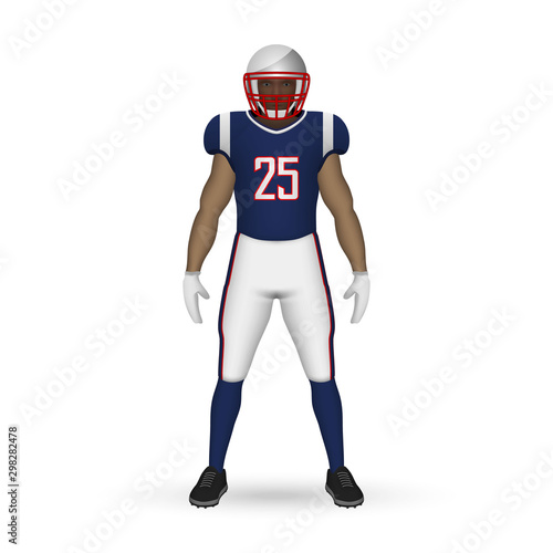 3D realistic American football player