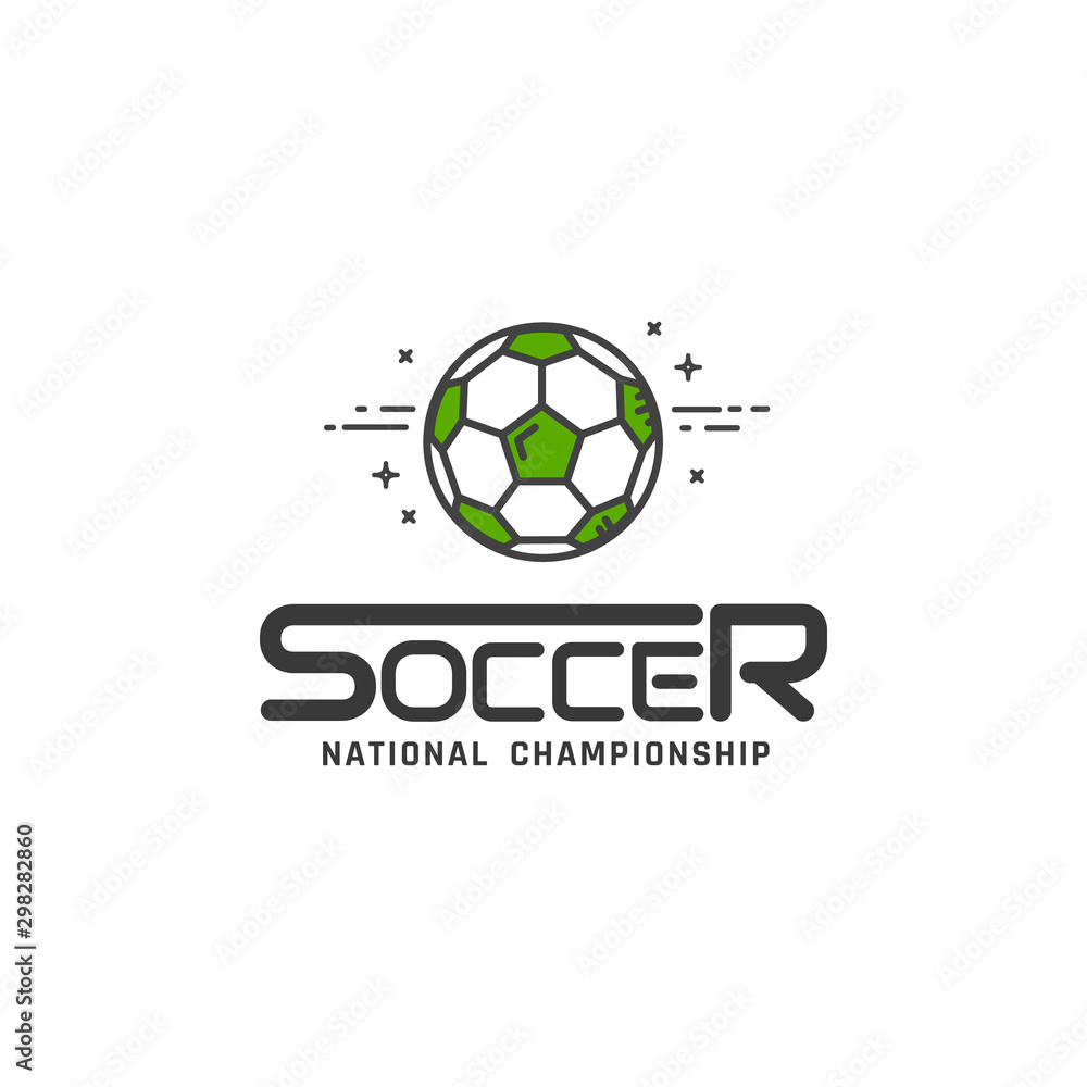 Soccer or football emblem or icon design. Vector illustration Soccer or football emblem or icon design. Vector illustration