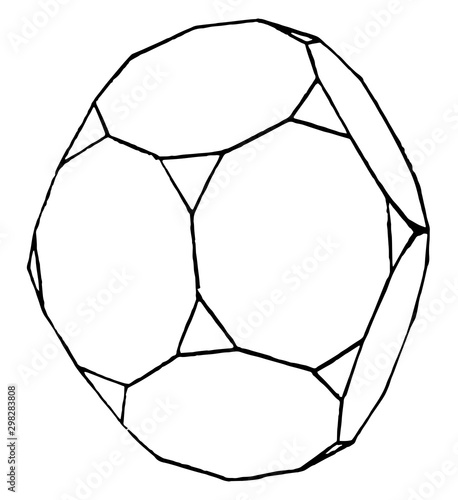 Truncated Dodecahedron vintage illustration.