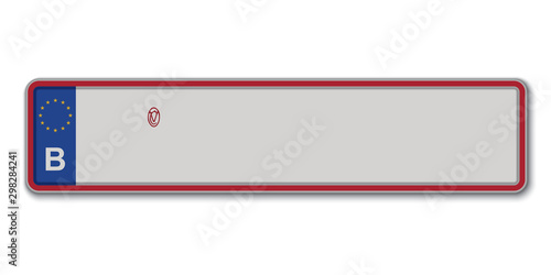 Car number plate belgium