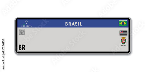 Car number plate. brazil