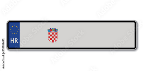 Car number plate croatia