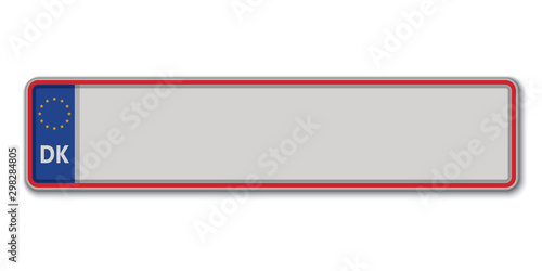 Car number plate denmark