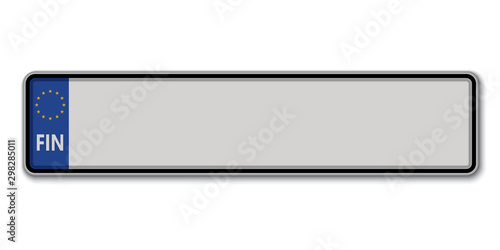 Car number plate finland