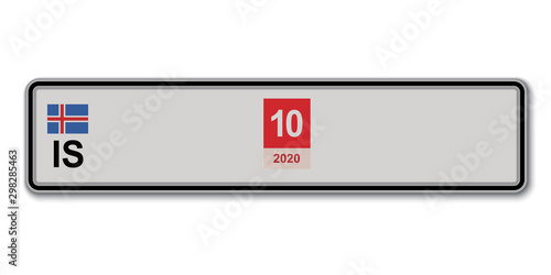 Car number plate iceland