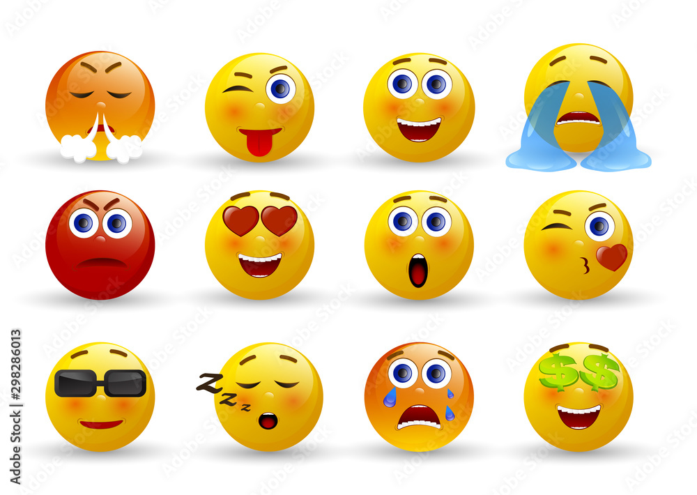 Set of Emoticons. Set of Emoji. Set of Emoticons. Set of Emoji.