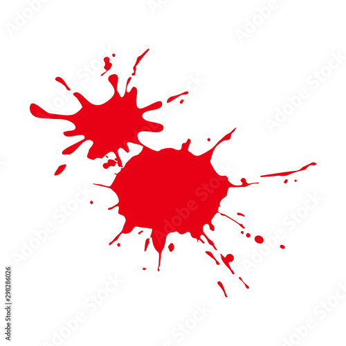 Red ink paint splat blot texture © kashurin