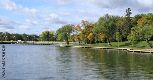 Wascana Lake in Regina, Canada 4K