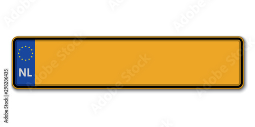 Car number plate netherlands